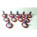 Subbuteo Andrew Table Soccer Panionios 2017-18 3rd kit on Classic Hasbro Bases